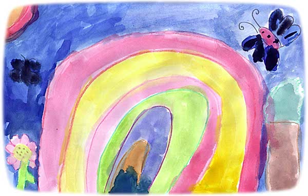 rainbow art, art classes for kids, art classes for kids in redlands, art classes for kids brisbane, engaged in art, engaged in art classes for kids